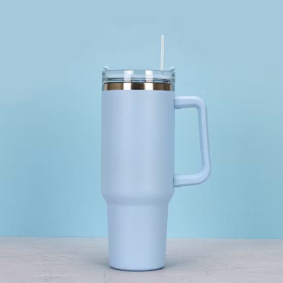 Wholesale Customized Printed Logo Tumbler Mug Vacuum Thermo Cup in Bulk with Lid